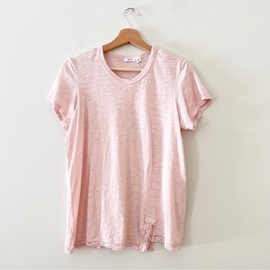 Wilt Tee Womens Short Sleeve Shirt Top  Asymmetrical Pink XS